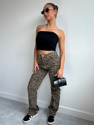 VOGUE™-NEW STRETCH LEOPARD TALL JEANS