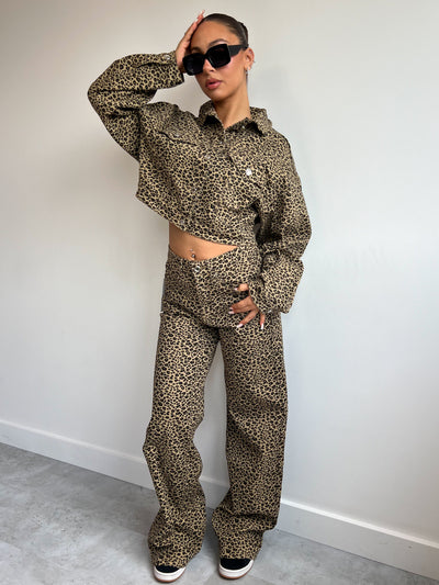 VOGUE™-LEOPARD BAGGY JEANS