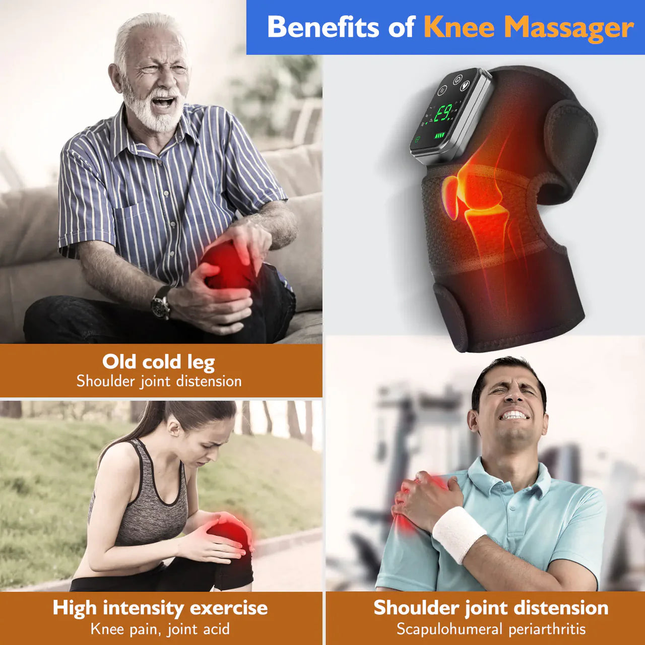 Vogue -Hague™ - Knie Verwarming Massager